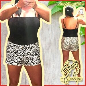 Juicy Couture - Sz 30 - animal print Black / White Women's Shorts - raw hem look